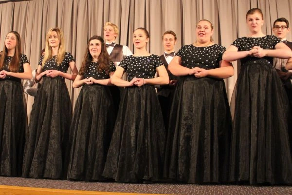 Front-view of choir performing in 2013