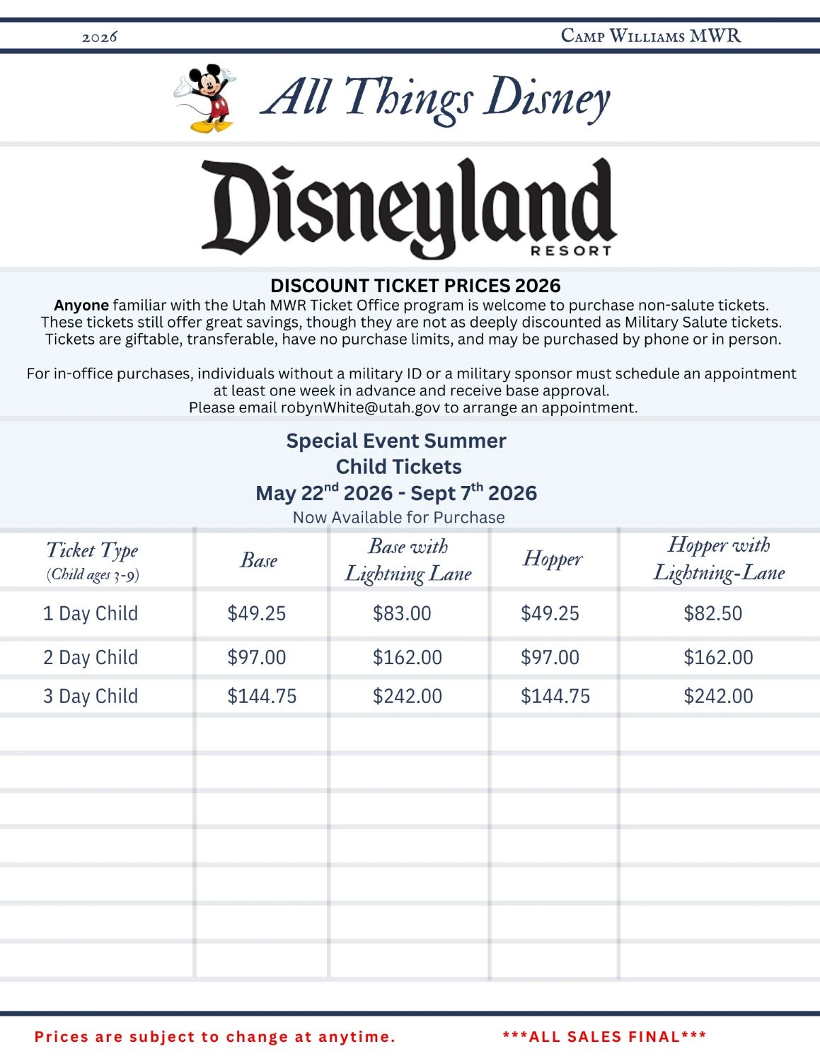 Page three of Disney Discounts