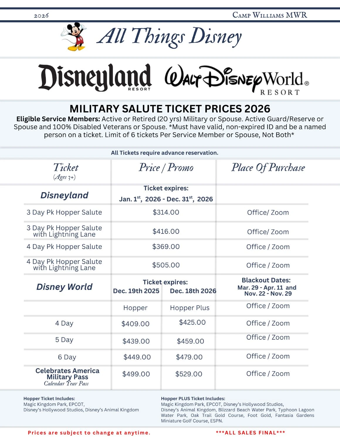 2026 All Things Disney Discount Tickets
