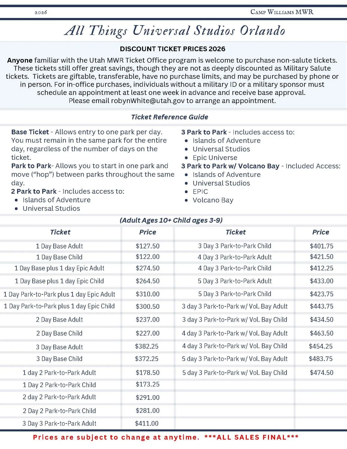All Things Universal Studios military discounts tickets page 2