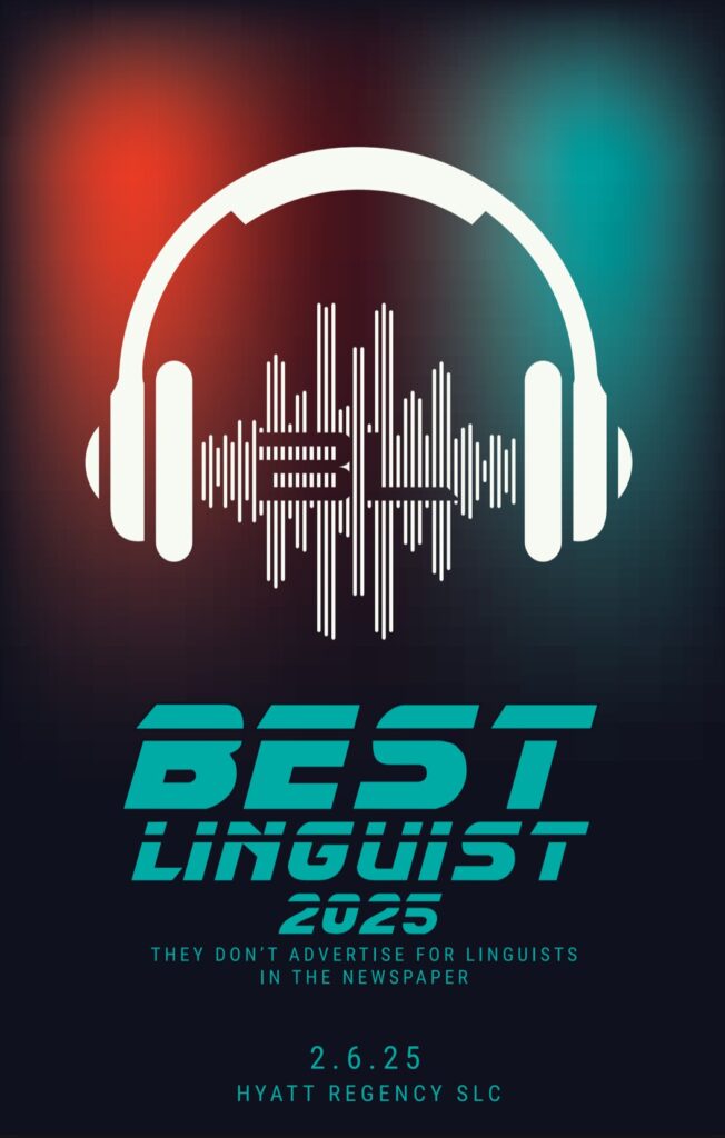 Best Linguist 2025 poster