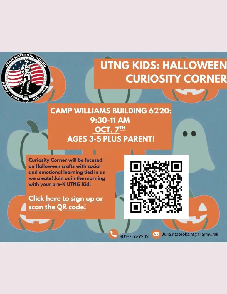 UTNG Kids Curiosity Corner activity flyer