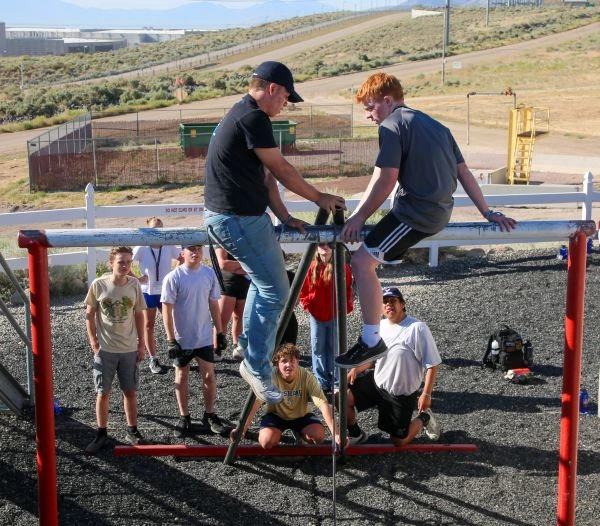 Freedom Academy kids going through the leadership course